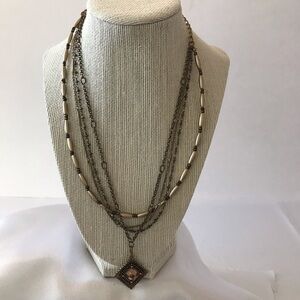 Premier Design bronze & burnished gold necklace